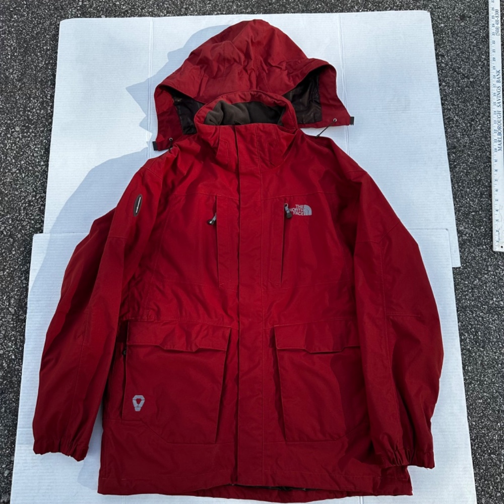 The North Face Recco Avalanche Rescue System Ski Hooded Jacket Men's XL/TG Red